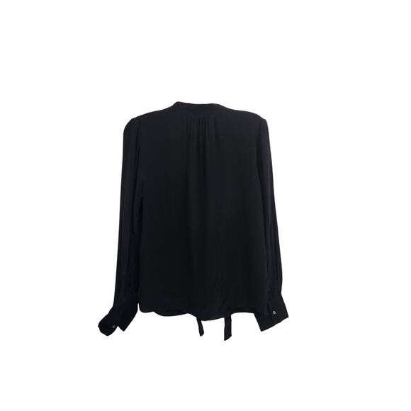 NWT J. Crew Tie-Neck Top In Crepe De Chine Black 6 - Picture 9 of 9